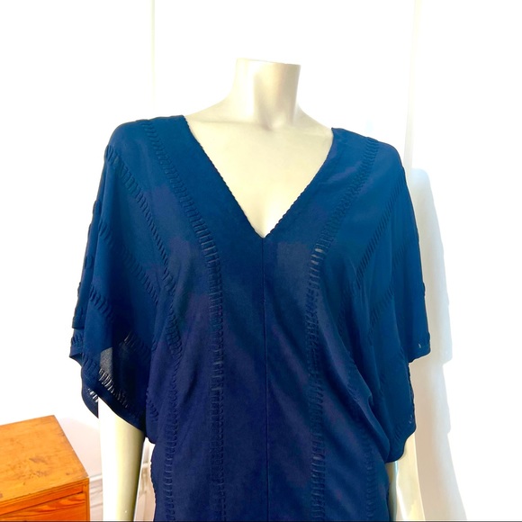 Vintage ROMAN KEFLAY Navy Blue Dress - Picture 5 of 12